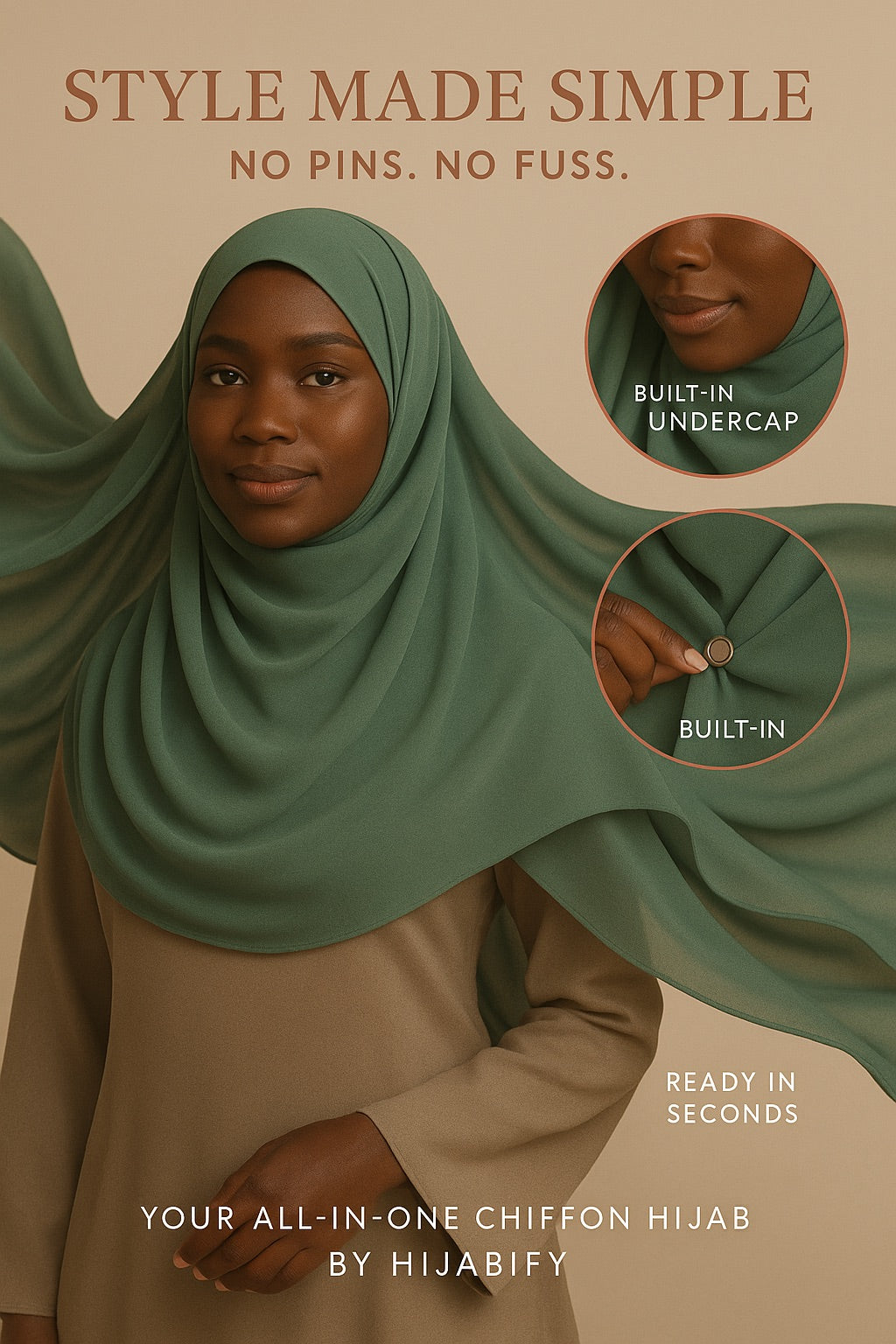 3-in-1 Chiffon Hijab image 0